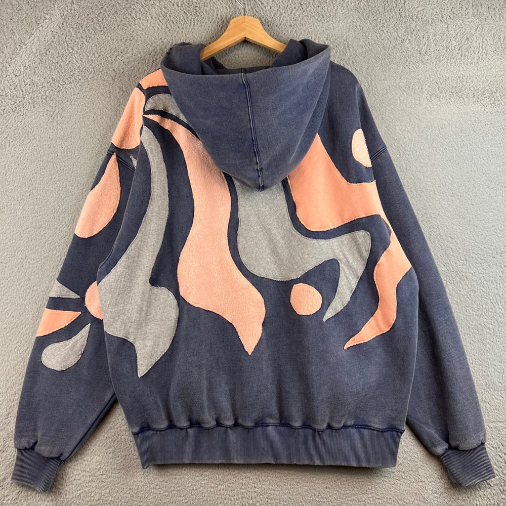 We the Free It's a Vibe Hoodie Oversized & Distressed Abstract Patchwork XS - Picture 4 of 11